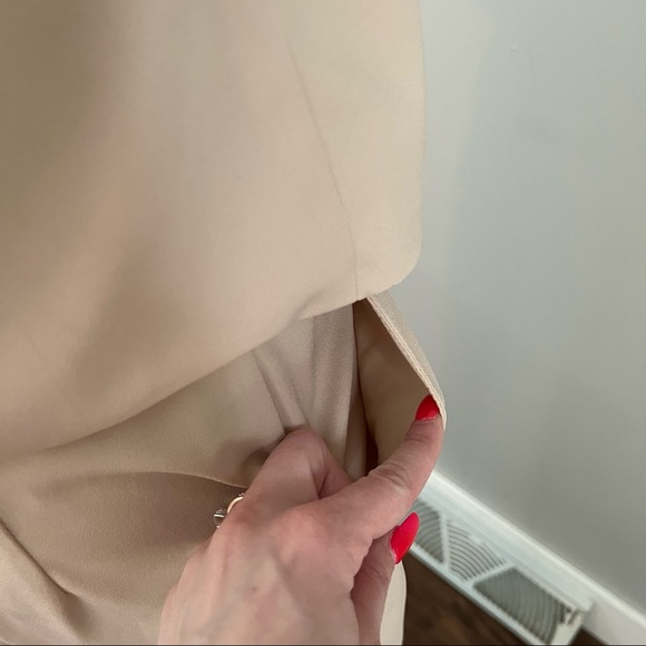 Lots of Love Beige Strapless Midi Dress - Picture 4 of 4